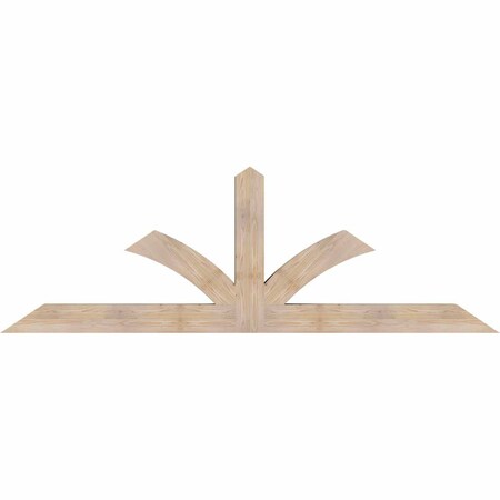 Ekena Millwork Richland Smooth Timber Gable Bracket, Douglas Fir, 96"W x 32"H x 5 1/2"D x 5 1/2"F, 8/12 Pitch GBW096X32X0606RIC00SDF
